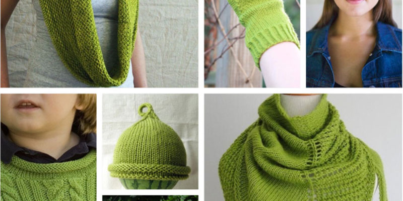 شال و کلاه زنانه سبز