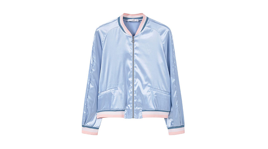 سوئی شرت ساتن براق آبی دیجی استایل