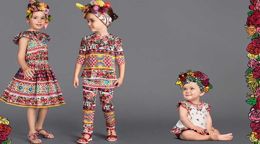 لباس طرح دار برای دختر بچه ها