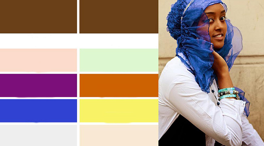 رنگ روسری برای پوست سبزه تیره