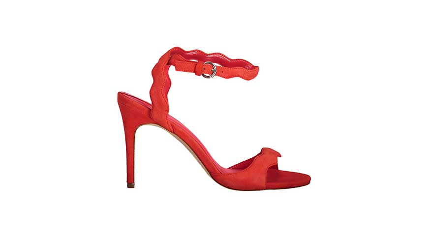 کفش پاشنه بلند جلو باز قرمز