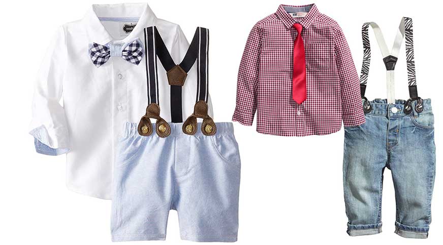 شلوارک و ساسپندر برای پسربچه