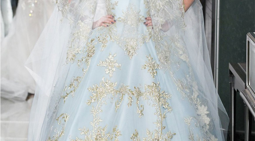 blue wedding dress - مدل لباس عروس های امسال را بشناسید
