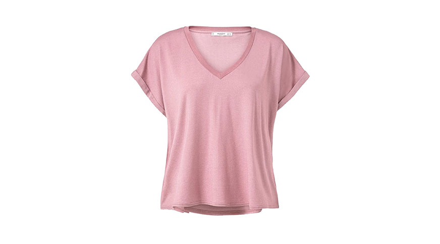 تی شرت نخی صورتی زنانه