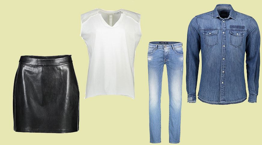 تیفوسی شلوار جین دامن چرمی زنانه