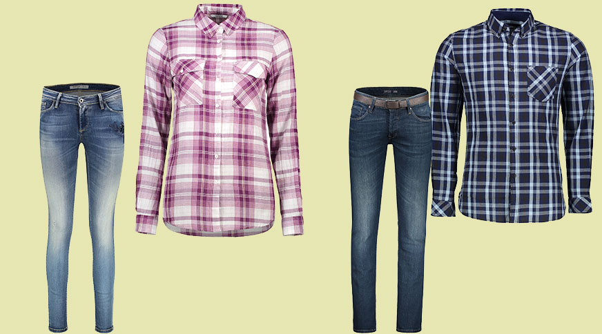 ست تیفوسی پیراهن چارخانه زنانه