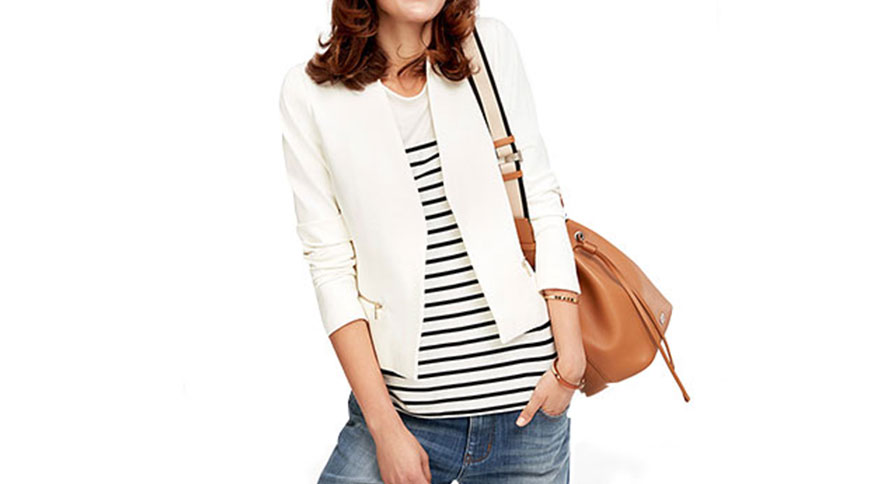 کت تک سفید زنانه شلوار لی زنانه