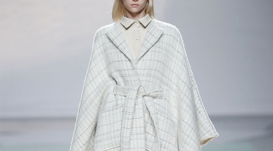 پالتوی کمربند دار زنانه سفید شیری