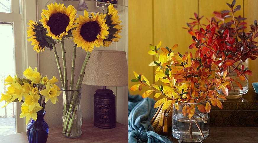 گلدان گل رومیزی