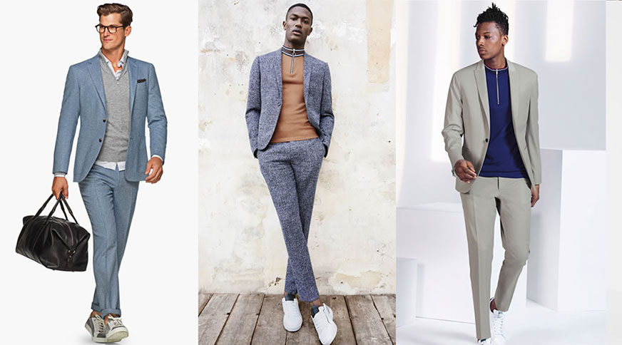 کت و شلوار مردانه و کتانی