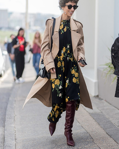 پیراهن گلدار زنانه پاییزی