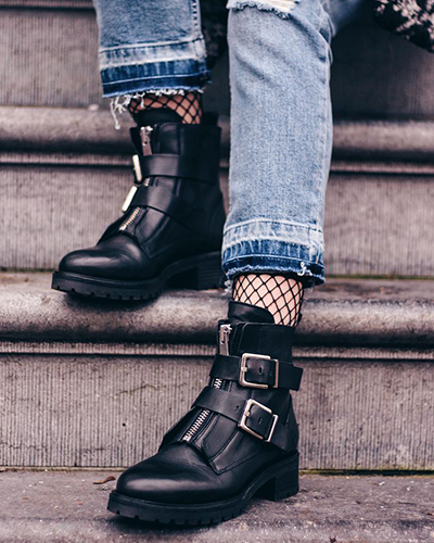 نیم بوت چرم دخترونه شیک