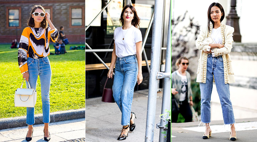 مدل شلوار جین فاق بلند زنانه