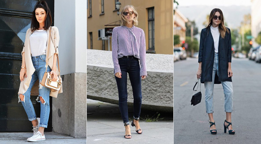 انواع شلوار جین فاق بلند زنانه 2018