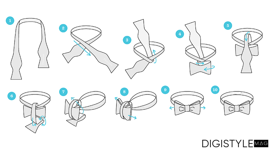 آموزش تصویری گره پاپیون مردانه