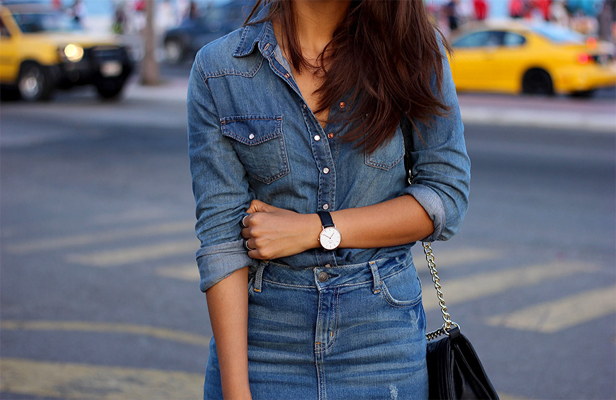 تیپ سر تا پا جین زنانه