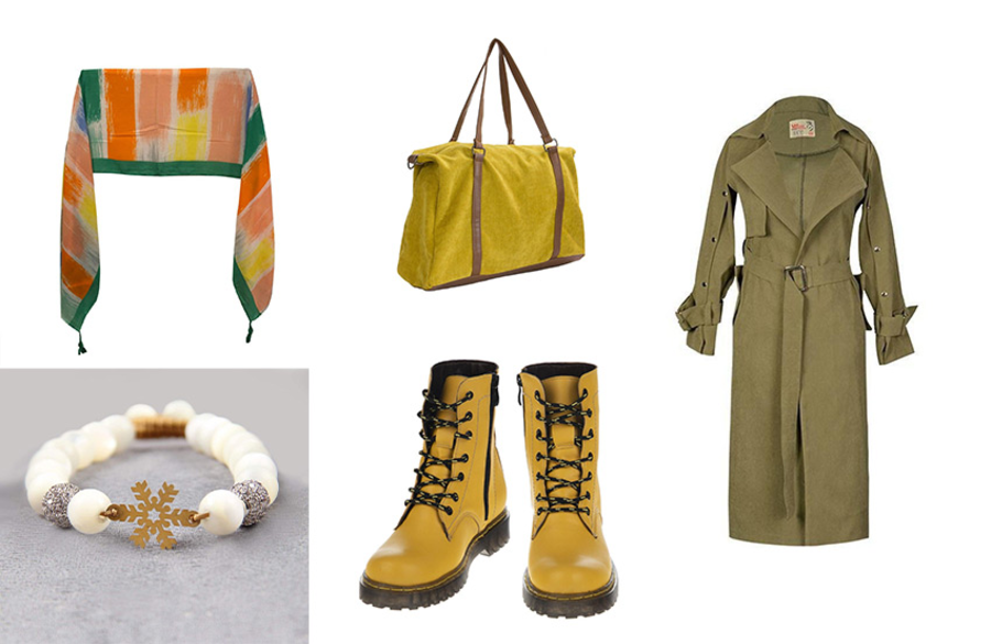 بارانی زنانه سبز مناسب برای یک استایل شاد و پاییزی