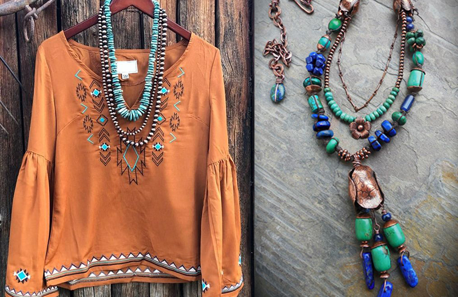 گردنبندهای لایهای در استایل بوهو