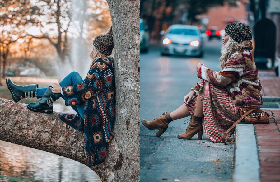 لباسهای بافتنی در استایل بوهو