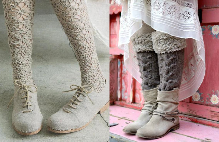 جورابها و پاپوشها در استایل بوهو