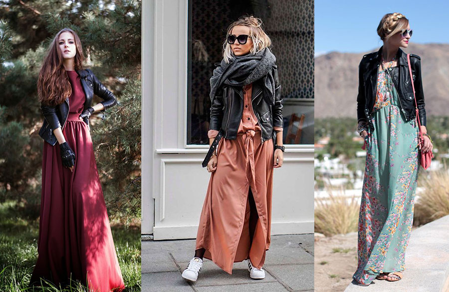 کت چرم و ماکسی