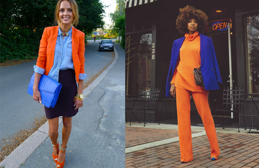 آبی و نارنجی