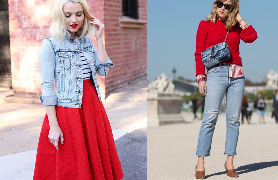 ترکیب قرمز و آبی