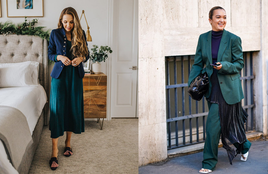 ترکیب آبی و سبز در استایل