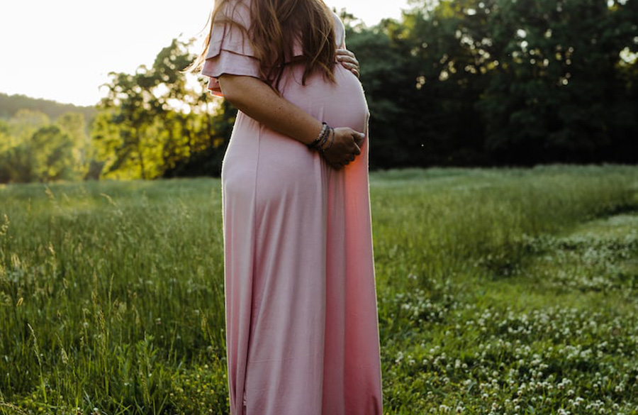 لباس بارداری تابستانی صورتی