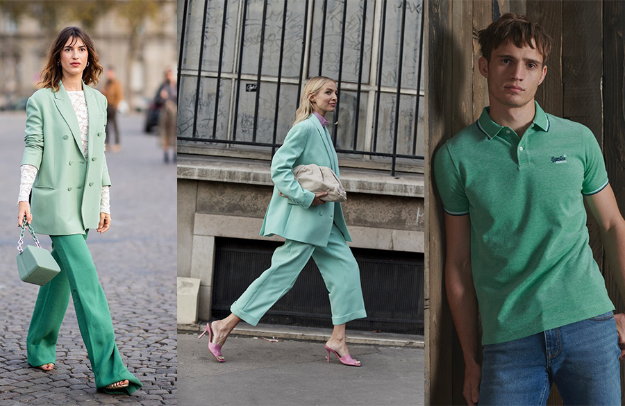 لباس نخی سبز آبی