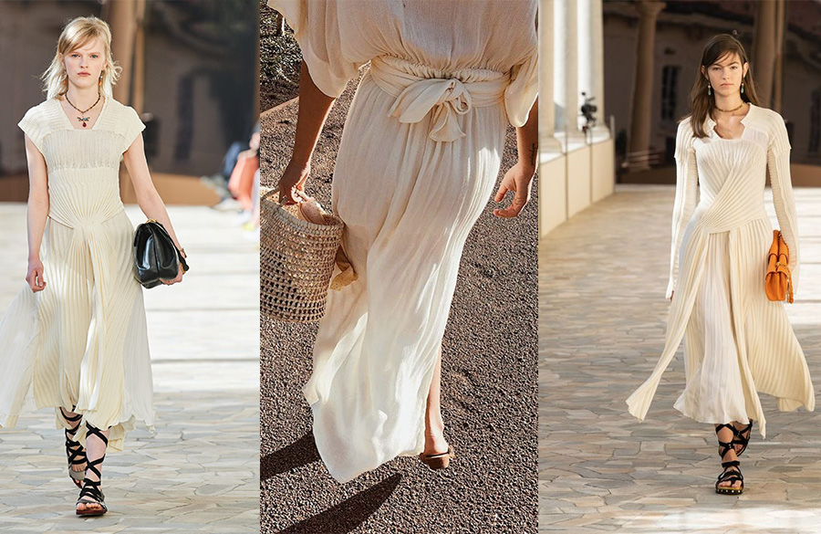 لباس نخی زرد روشن