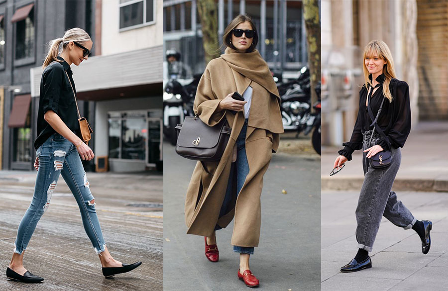 کفش کالج با شلوار جین