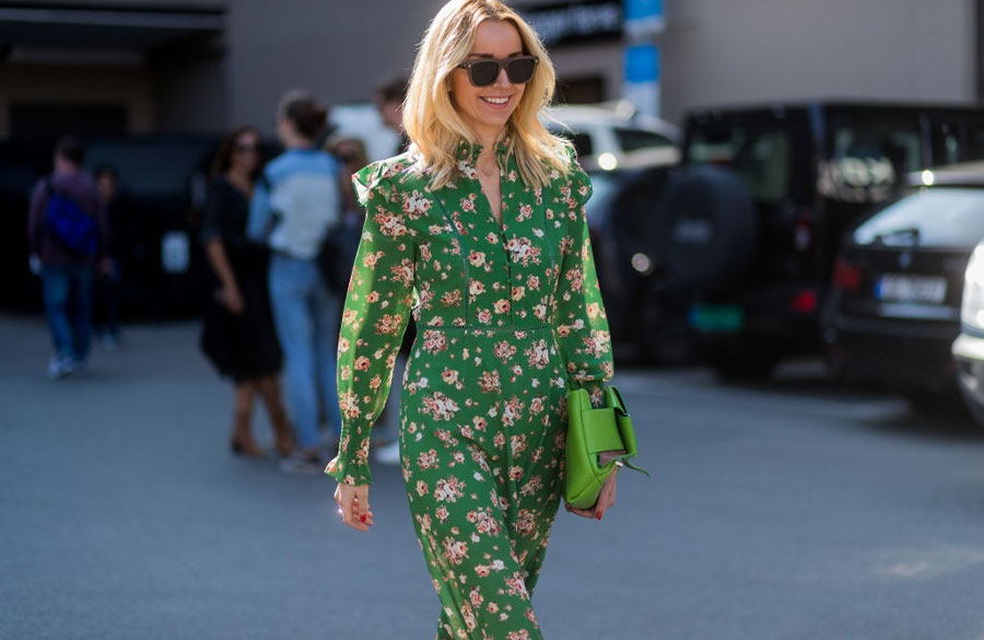 استایل با پیراهن سبز