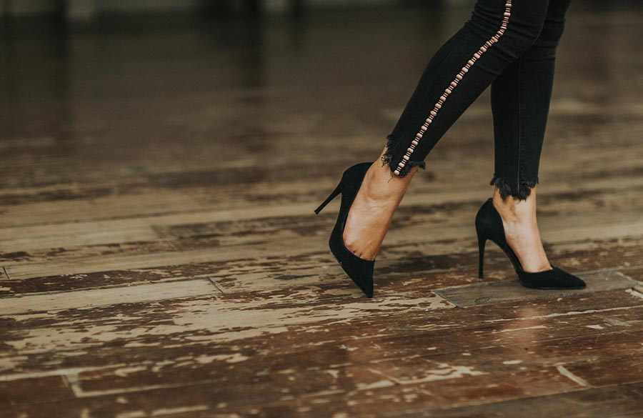 کفش پاشنه بلند مشکی زنانه