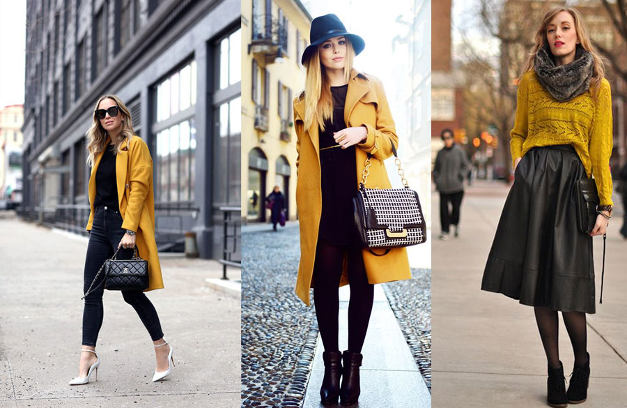 استایل خردلی و مشکی