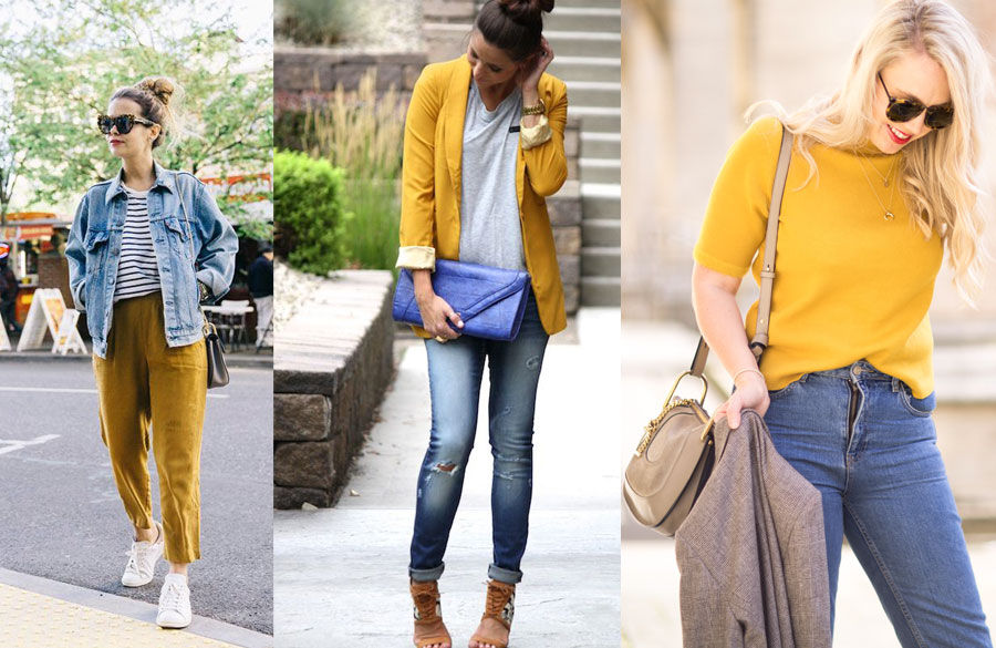 استایل خردلی و جین