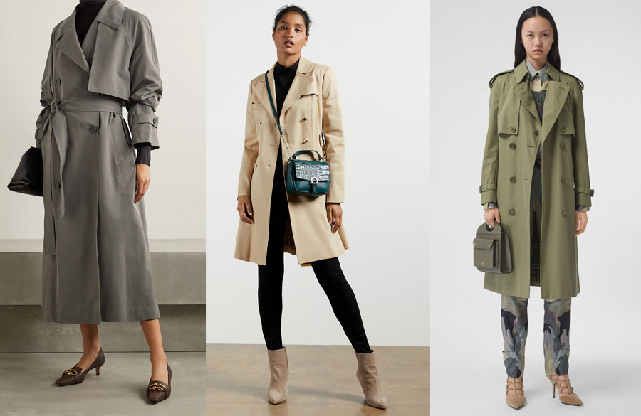 استایل رسمی زنانه با ترنچ کت