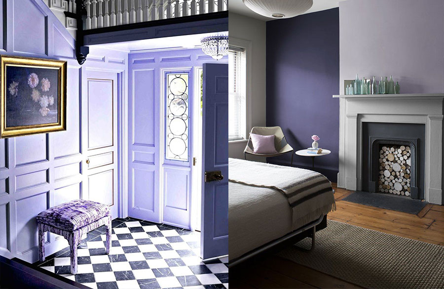 دکوراسیون داخلی به رنگ بنفش