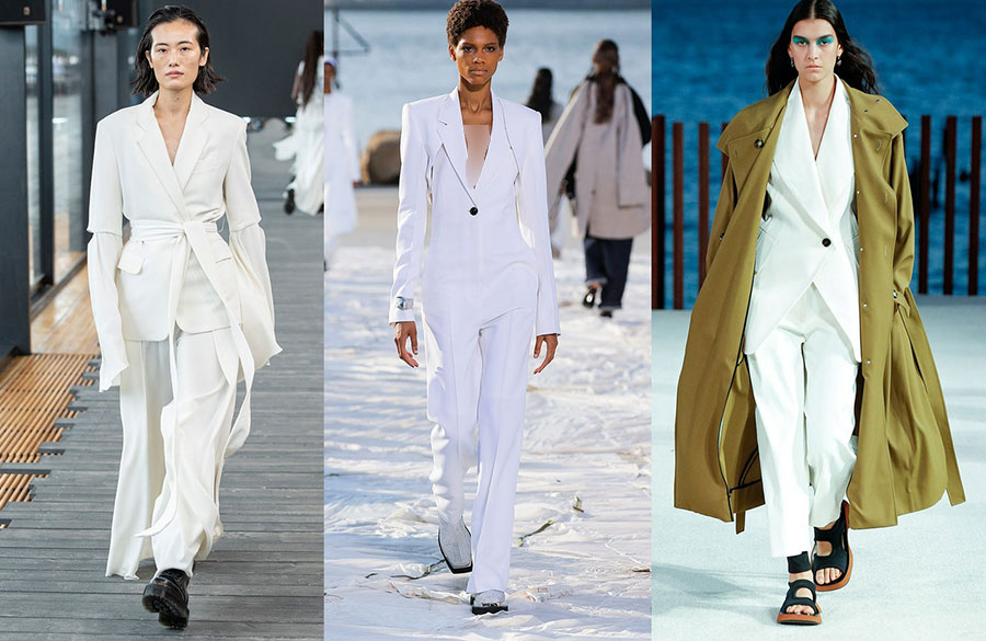 کت و شلوار سفید زنانه، ترند بهار 2022