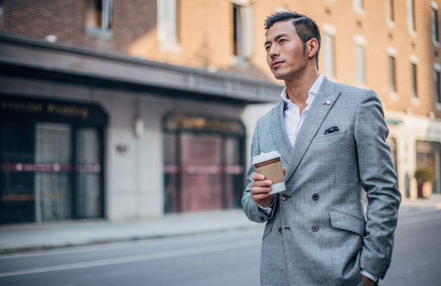 کت و شلوار طوسی