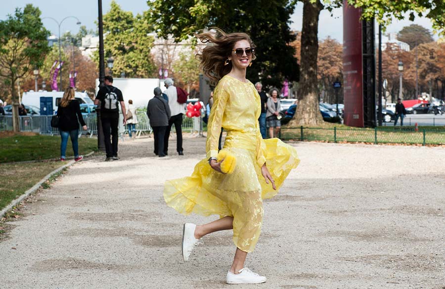 پیراهن زرد پاستلی