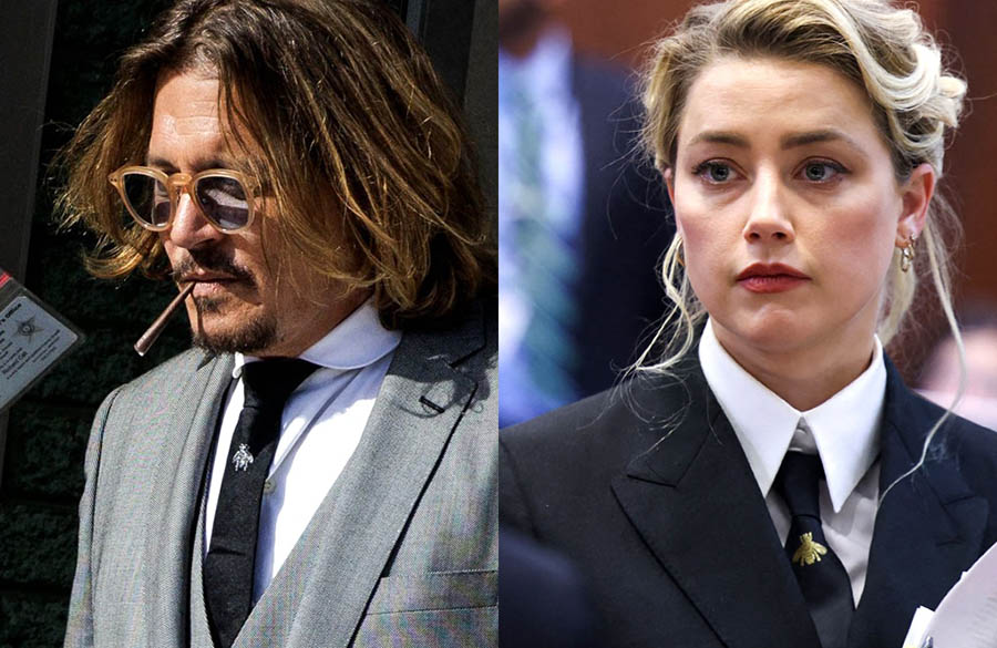 استایل امبر هرد و جانی دپ در دادگاه