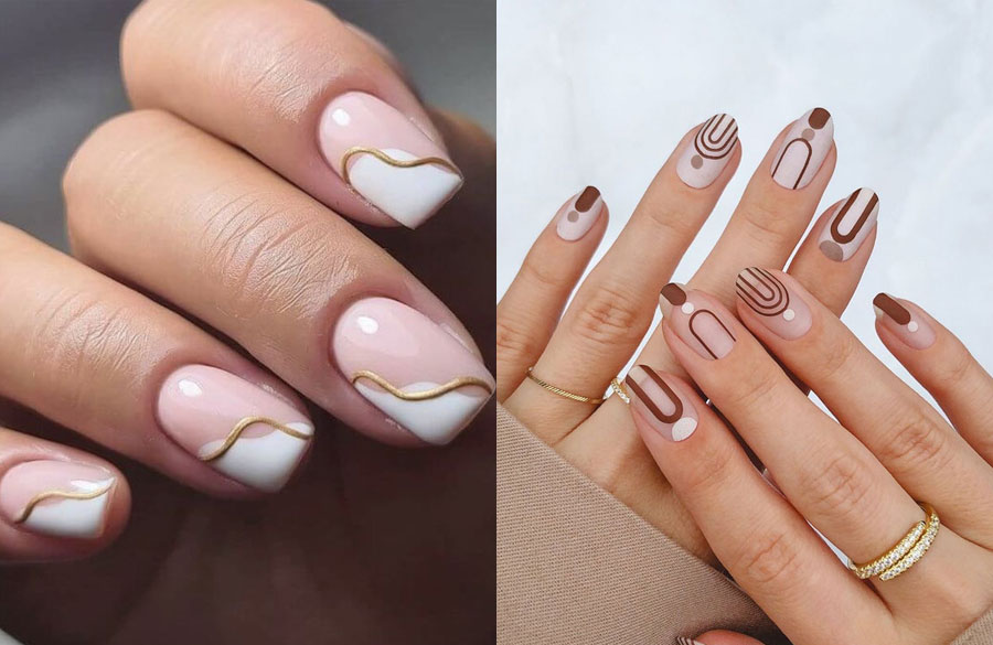 طراحی آبستره ناخن 2022