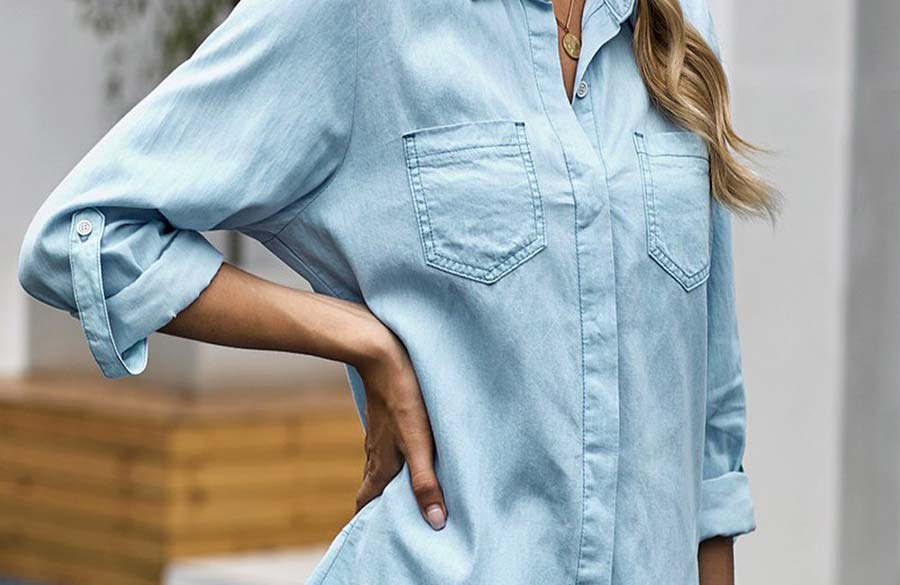 پیراهن جین آستین بلند
