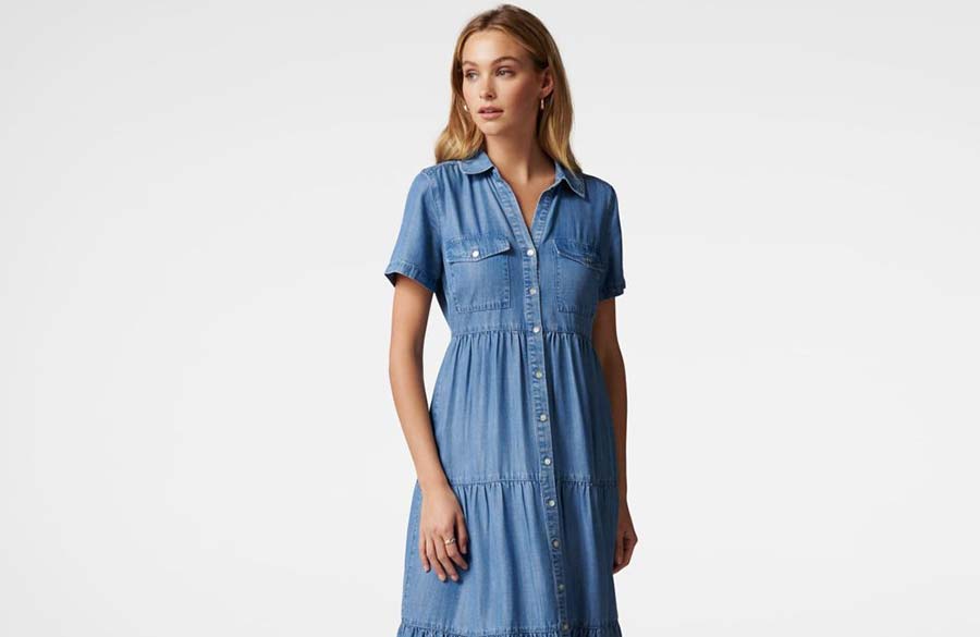 پیراهن جین بلند