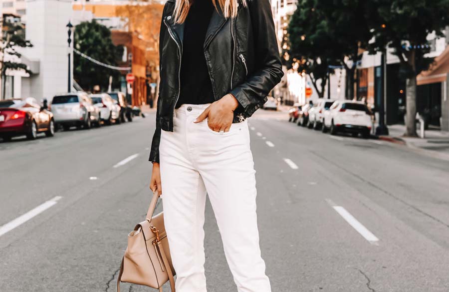 استایل رسمی با شلوار جین سفید