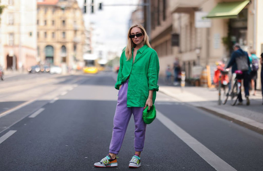 استایل سبز و بنفش