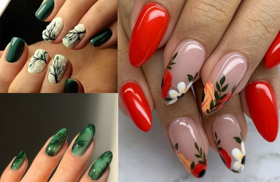 طرح طبیعت برای طراحی ناخن