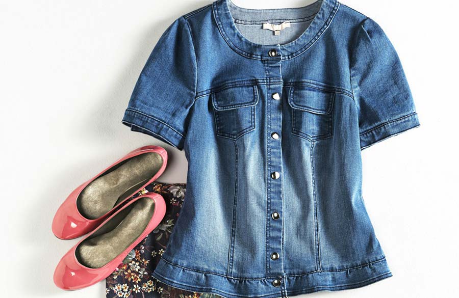 پیراهن جین آستین کوتاه