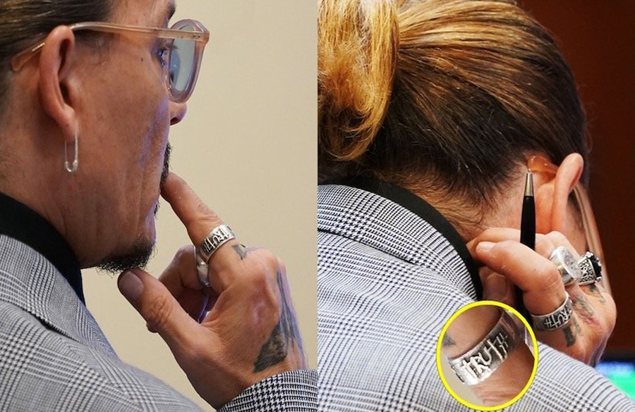 انگشتر جانی دپ در دادگاه با متنی دربارهی راستگویی و صداقت